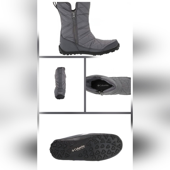 Columbia Minx III Winter Boots Women Youth Sz 6 Gray Waterproof Insulated Snow - Picture 11 of 16